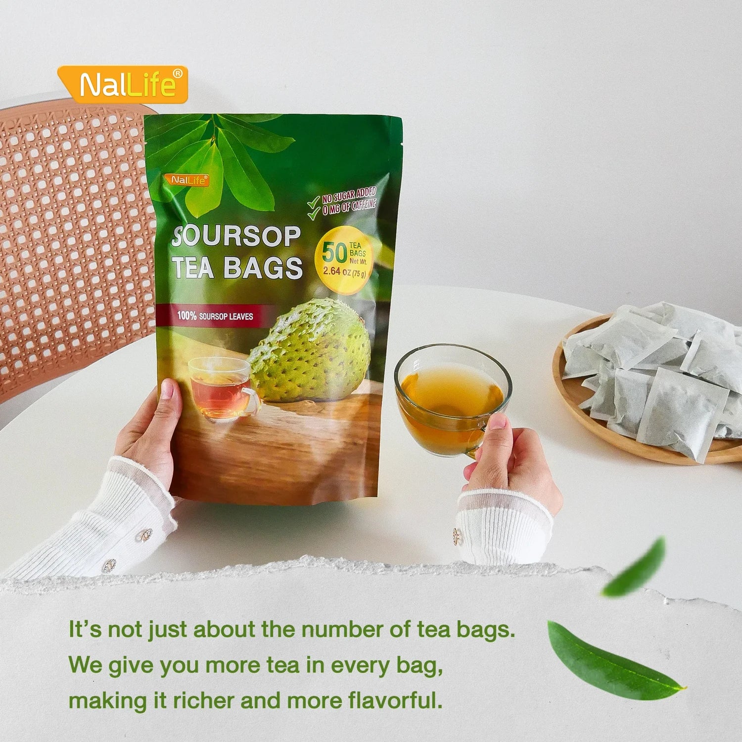 NalLife Soursop Leaves Tea pack of 50 Tea Bags
